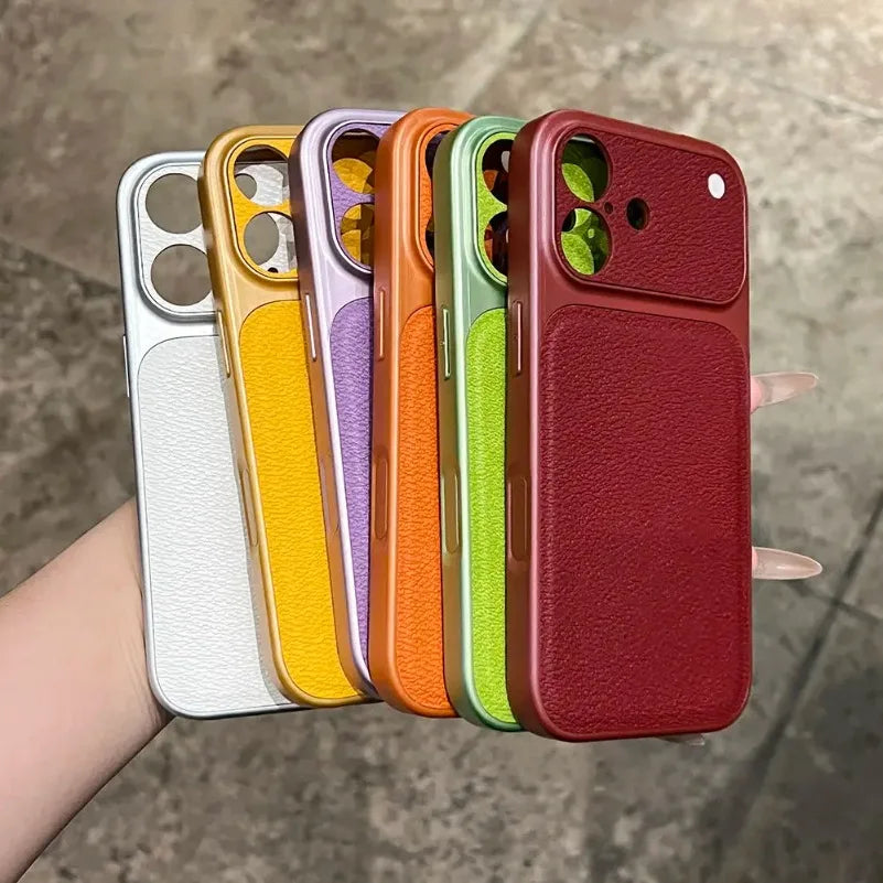 Business Lychee Leather Case For iPhone