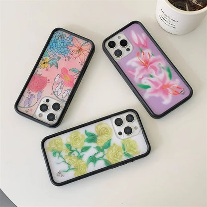 Wildflower Yellow Rose Sweet Lily Floral Phone Case For iPhone