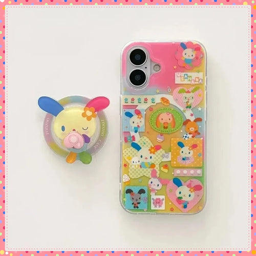 Rainbow Rabbit Dopamine Bunny Art Phone Case