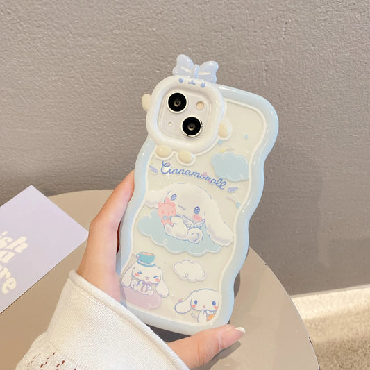 Kawaii Sanrio Cinnamoroll With Bracelet Bracket Phone Case For iPhone