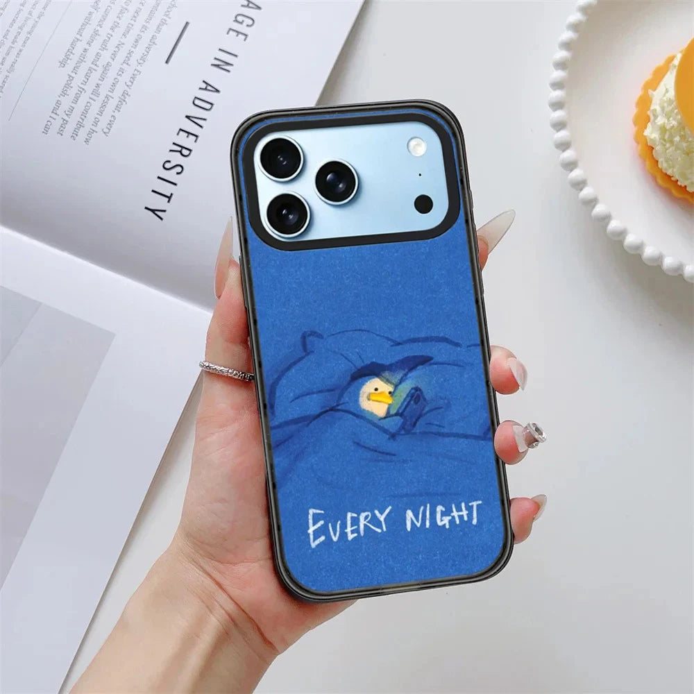 Funny Coffee Duck Impact Magnetic Phone Case Cover For iPhone