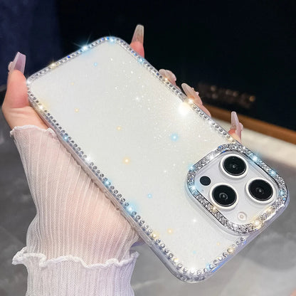 Bling Glitter Clear Phone Case For iPhone Shockproof Silicone Soft Cover Funda