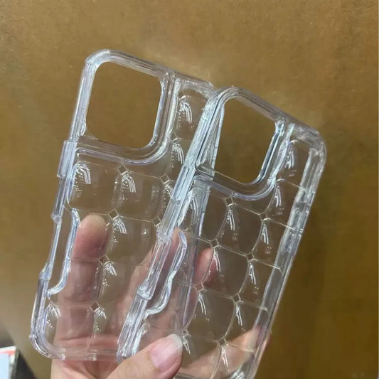 New For iPhone Ice Cube Phone Case 3D Transparent All Inclusive Protective Cover