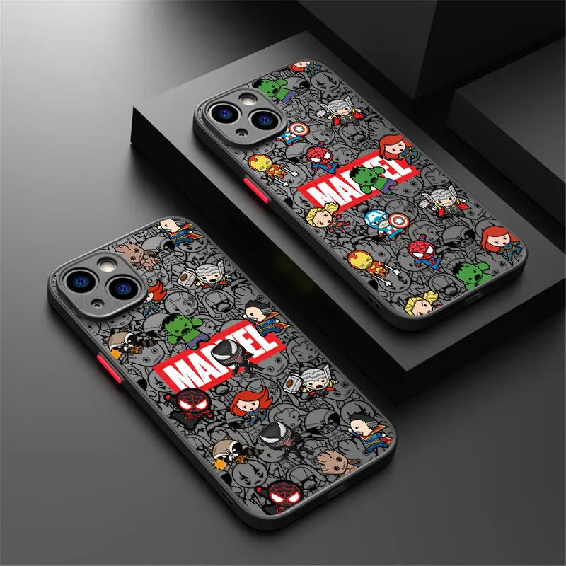 Cartoon Marvel Spider Man Groot Phone Case For iPhone