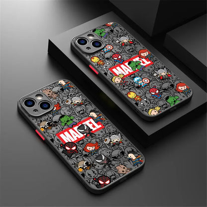 Cartoon Marvel Spider Man Groot Phone Case For iPhone