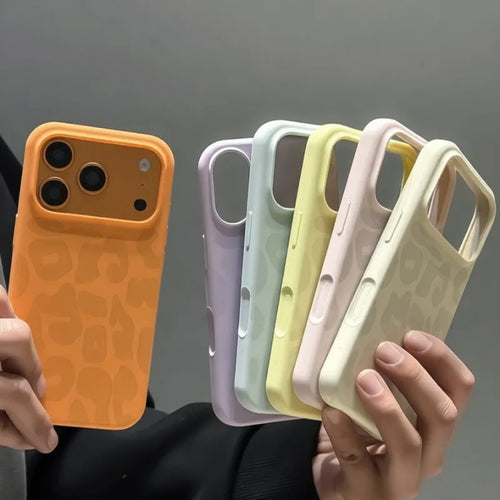 Leopard Pattern Liquid Silicone Case For iPhone