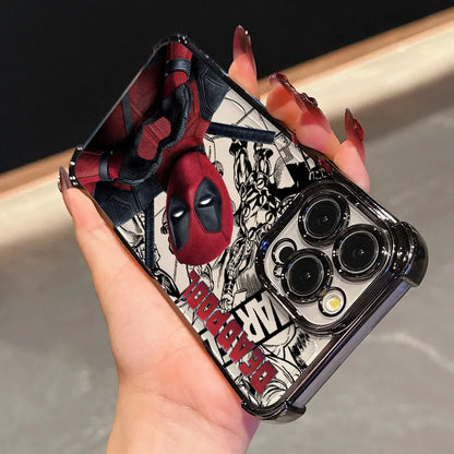 Marvel Comics Deadpool Luxury Shockproof Case For iPhone