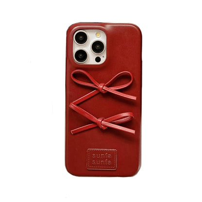 Retro Fashion Lovely Bowknot Leather Phone Case