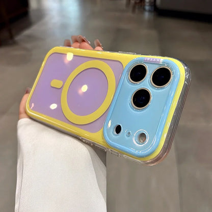 Candy Contrasting Colors For Magsafe Magnetic Phone Case For iPhone