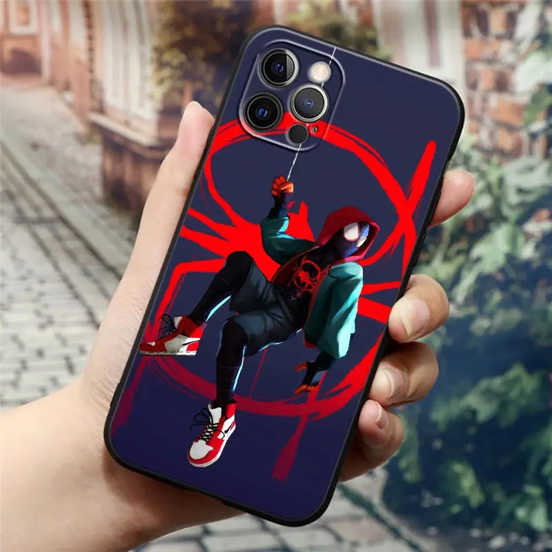 Spider Man Phone Case For iPhone Cover Miles Morales Marvel