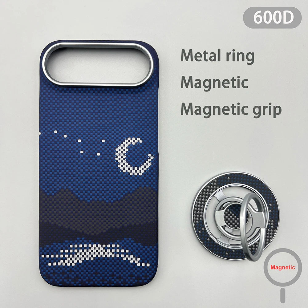 For iPhone Air Phone Case Kevlar Aramid Fiber Hard Shell Carbon