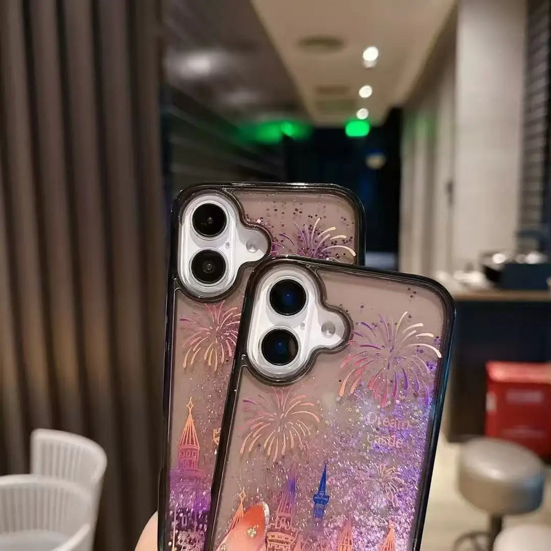 A Black Purple Castle Sand Shell Phone Case