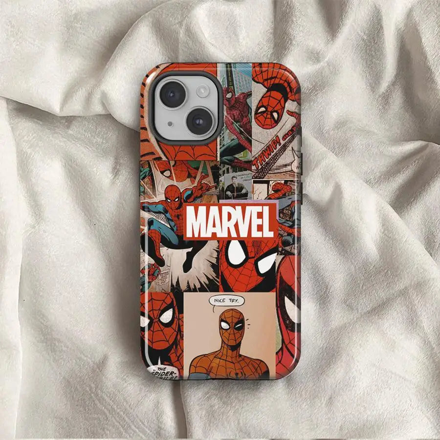 Case For iPhone Hard Phone Cover Marvel Spider Man