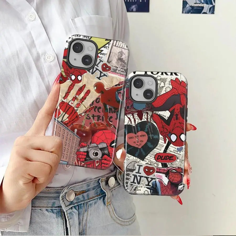 Marvel Spider Man Soft Cover Capa Phone Case For Apple iPhone