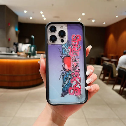 Wildflower Pink Polka Dot Cross Girl Phone Case For iPhone