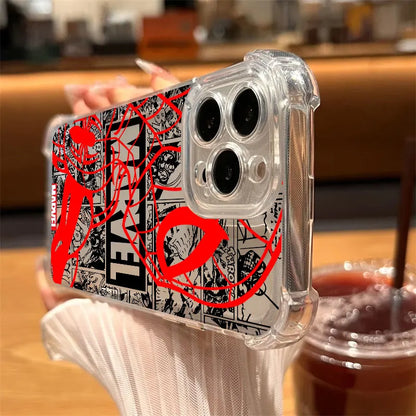 Marvel Spiderman Ironman Avengers Clear Case For iPhone