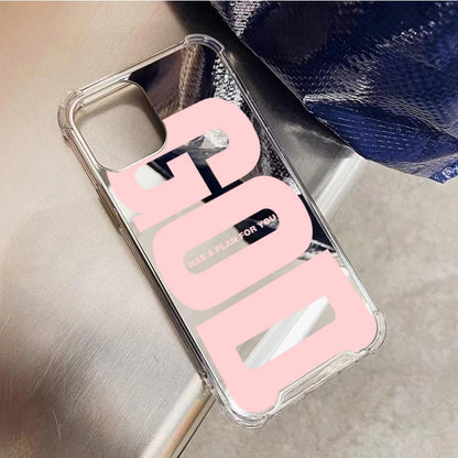 Cute Pink God Letter Phone Case For iPhone