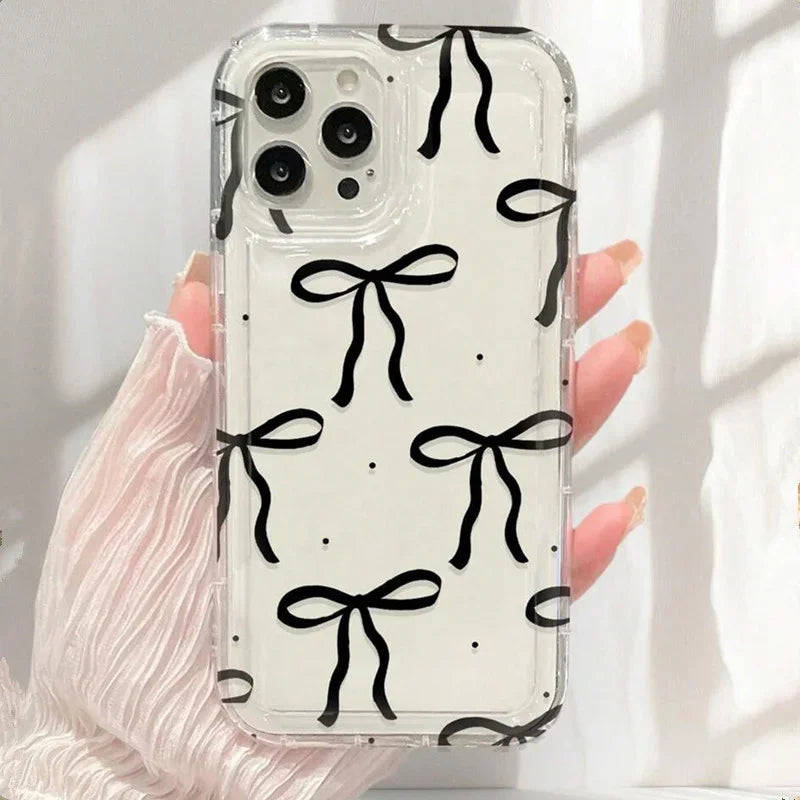 Heart Bow Phone Case For iPhone