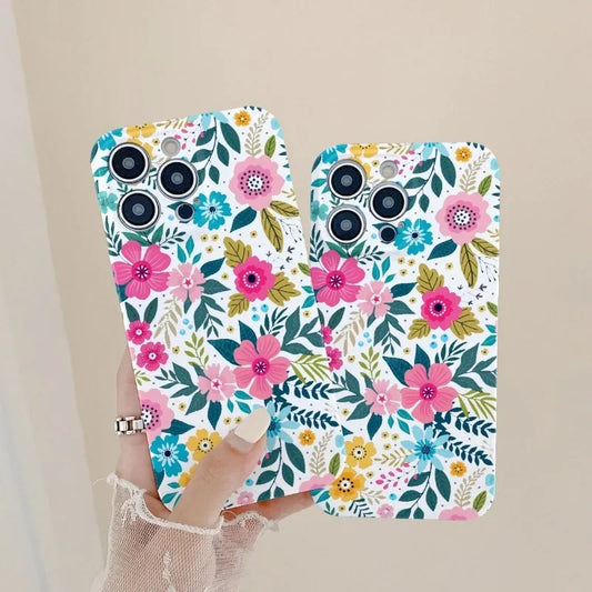 Fashion Colored Flower Phone Case
