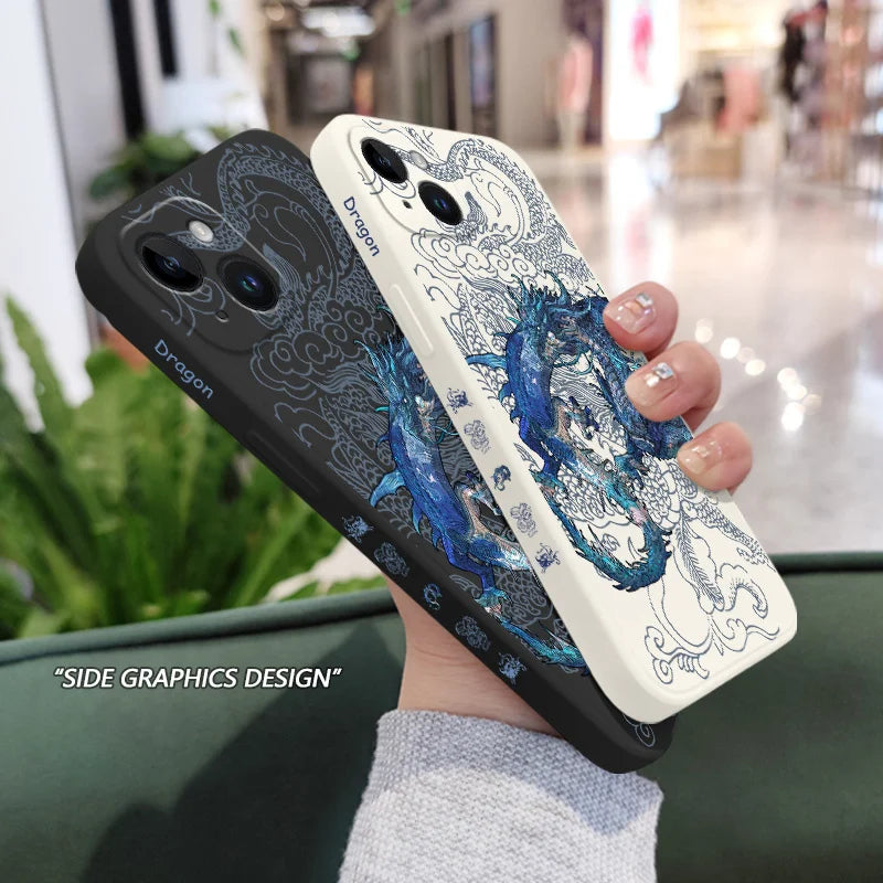 Blue Dragon Phone Case For iPhone