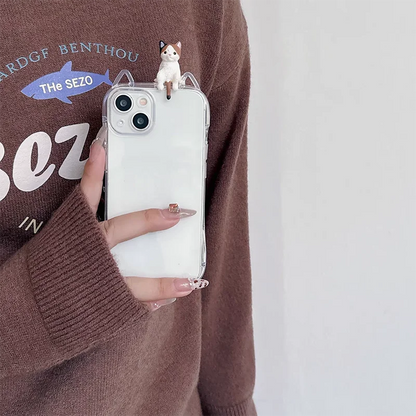 Compatible Cute Cat Ears Soft Phone Case