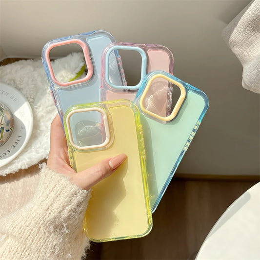 Candy Color Jelly Transparent Shockproof Phone Case