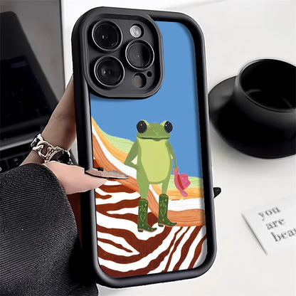 Cartoon Cute Frog Phone Case For iPhone