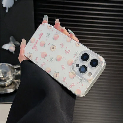 Cute Bow Knot Strawberry Tulip Compatible Phone Case