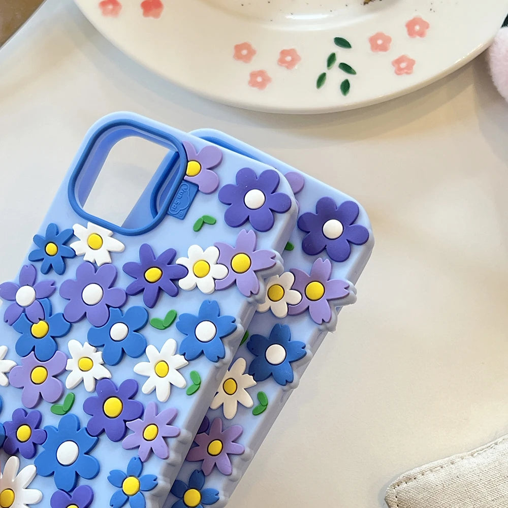 Daisy Flower Soft Silicone Luxury Phone Case
