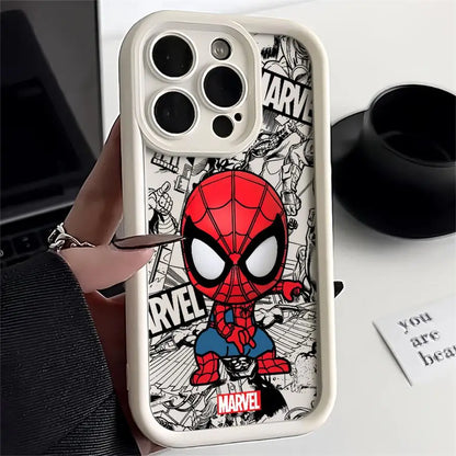 Soft Cover Phone Case For iPhone Marvels Groot Spiderman