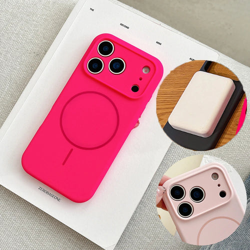 MagSafe Magnetic Silicone iPhone Case with Lens Protection