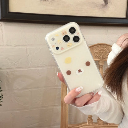 Cartoon Cute Rilakkuma White Brown Bear Suitable For iPhone