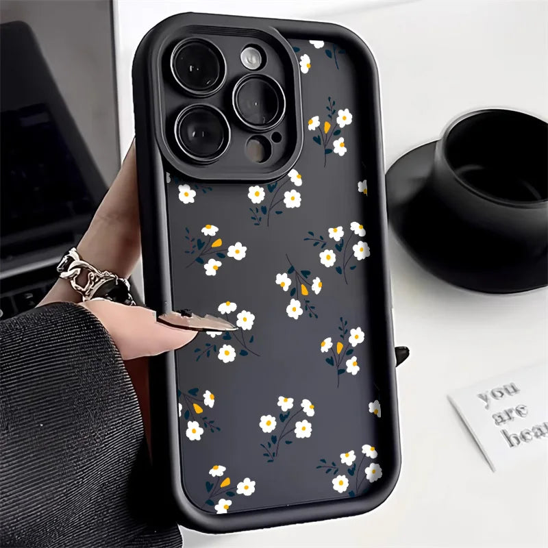 Case For iPhone Fashion Flower Cover