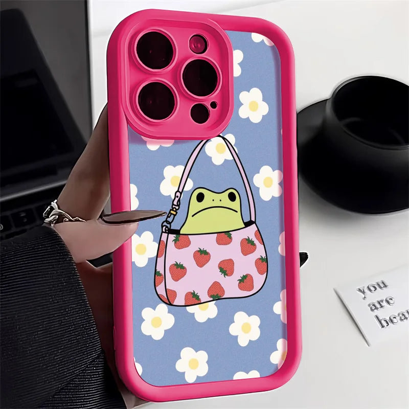 Cartoon Cute Frog Phone Case For iPhone