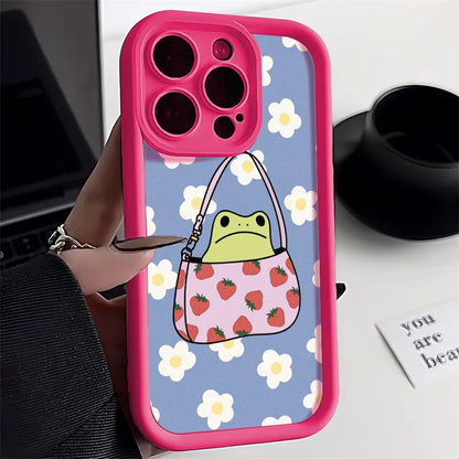 Cartoon Cute Frog Phone Case For iPhone