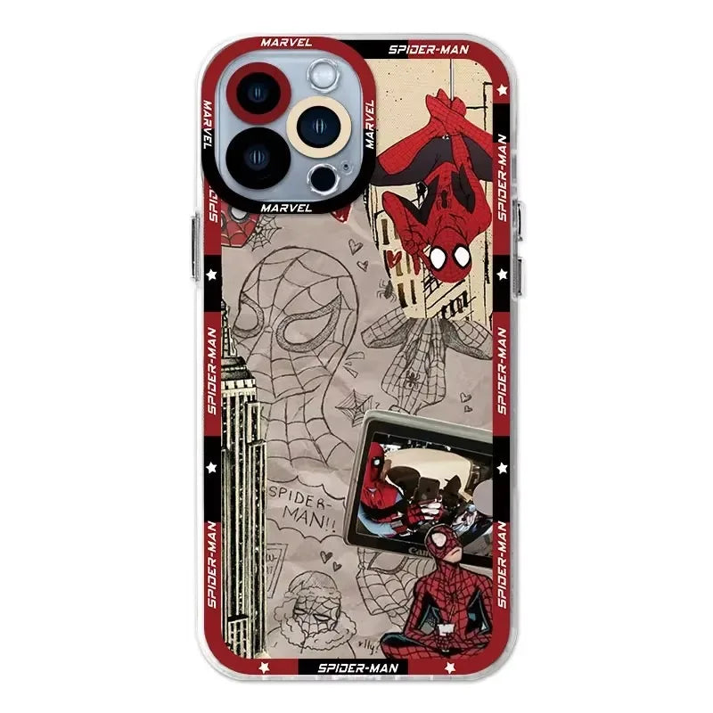 Clear Marvel Spider Man Cover Phone Case