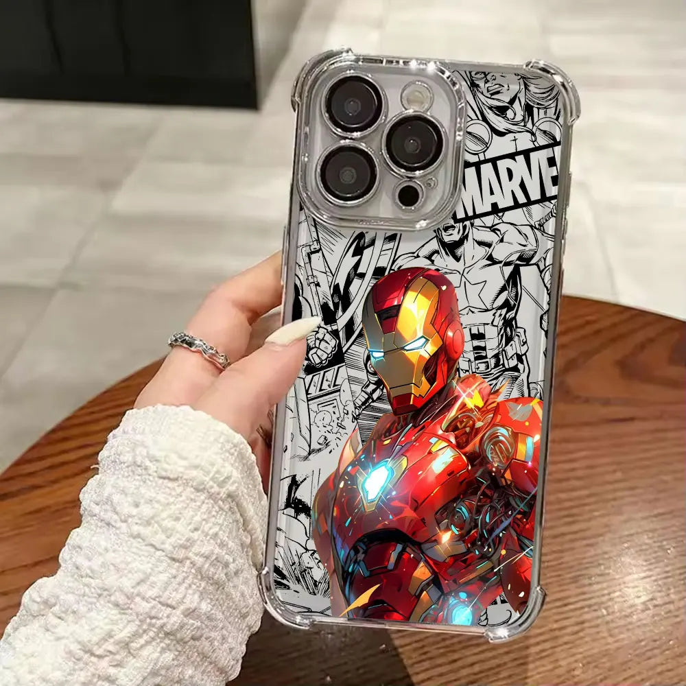 Iron Spider Man Captain America Luxury Case For iPhone