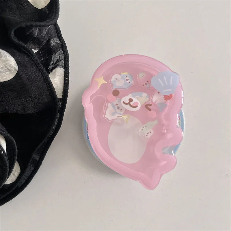 Cute Dolphin Shaking Bracket Magnetic Phone Case For iPhone