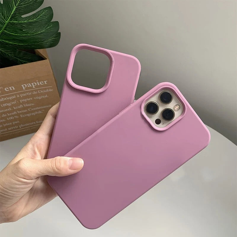 Luxury For Apple Original Silicone Phone Case For iPhone Shockproof Cover Accessories