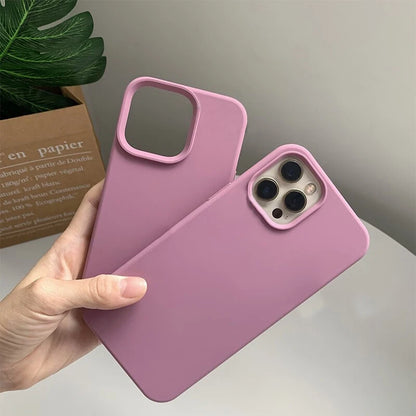 Luxury For Apple Original Silicone Phone Case For iPhone Shockproof Cover Accessories