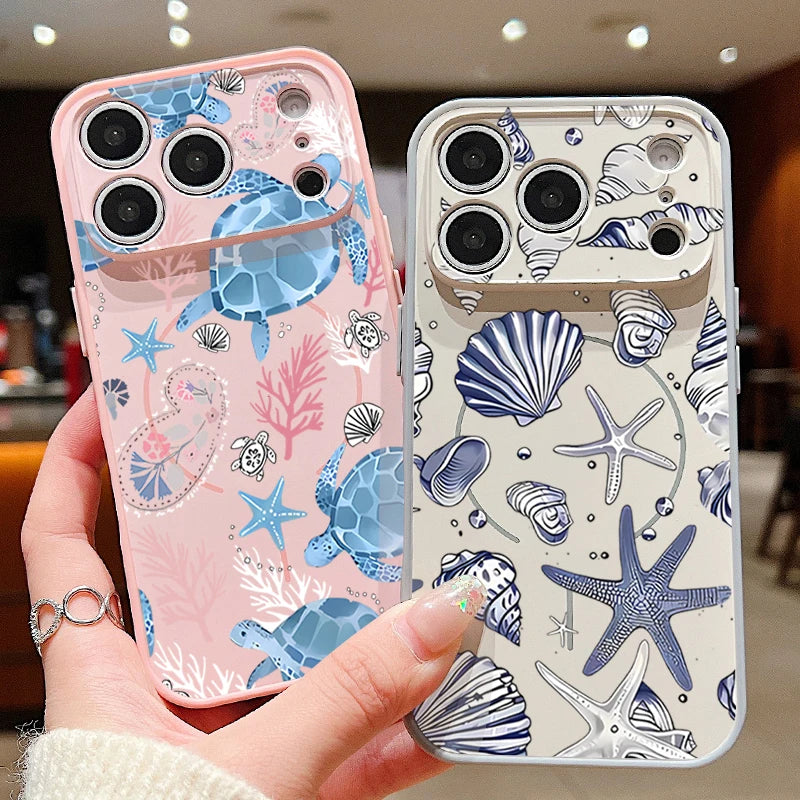 Whale Patterned Magnetic Case For iPhone For Magsafe Wireless Charge Shockproof Lens Protect Phone Cover