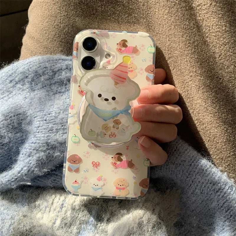 Cute Puppy Magnetic Phone Case
