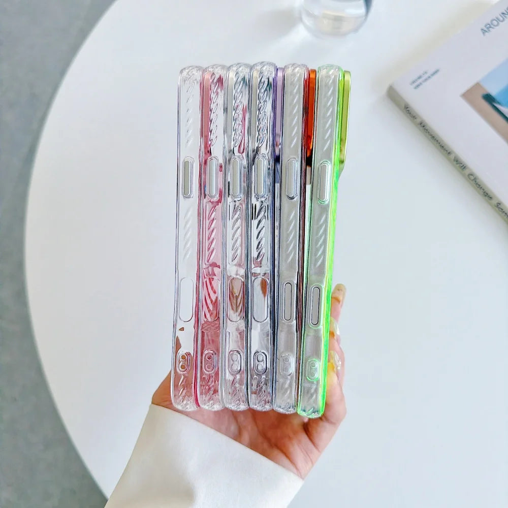 Rippling Water Transparent Magnetic Phone Case For iPhone For Magsafe Clear Shockproof Cover