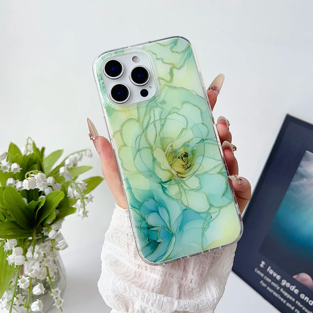 Marble Pattern Wireless-Charging Magnetic Protective Case