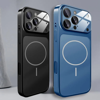 Original Glass Nano Matte Case For iPhone Magnetic For Magsafe Wireless Charging Armor Funda