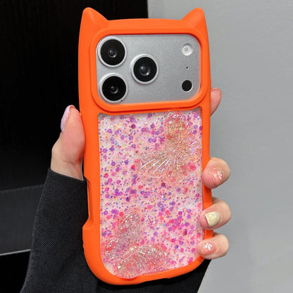 Glitter Drip Glue Butterfly Cover For iPhone