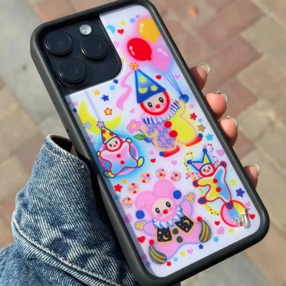Wildflower Ins Clown Around Protect Phone Case For iPhone