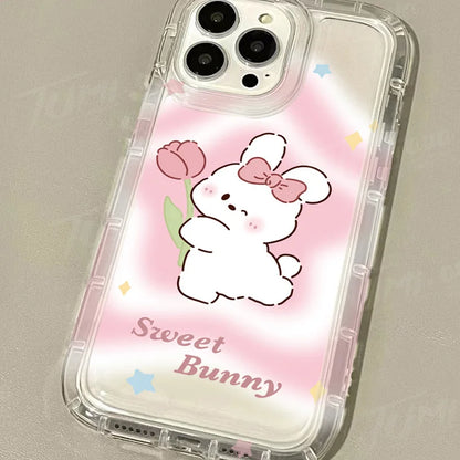 Cute Rabbit Colorful Flower Phone Case