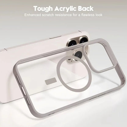 Luxury For Magsafe Magnetic Wireless Charge Case For iPhone Transparent PC Hard Back Cover