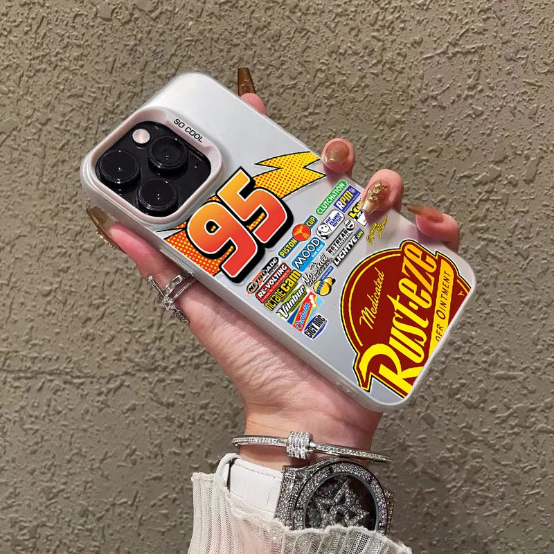 Lightning McQueen 95 Shockproof Matte iPhone Case, Hard Plating Cover